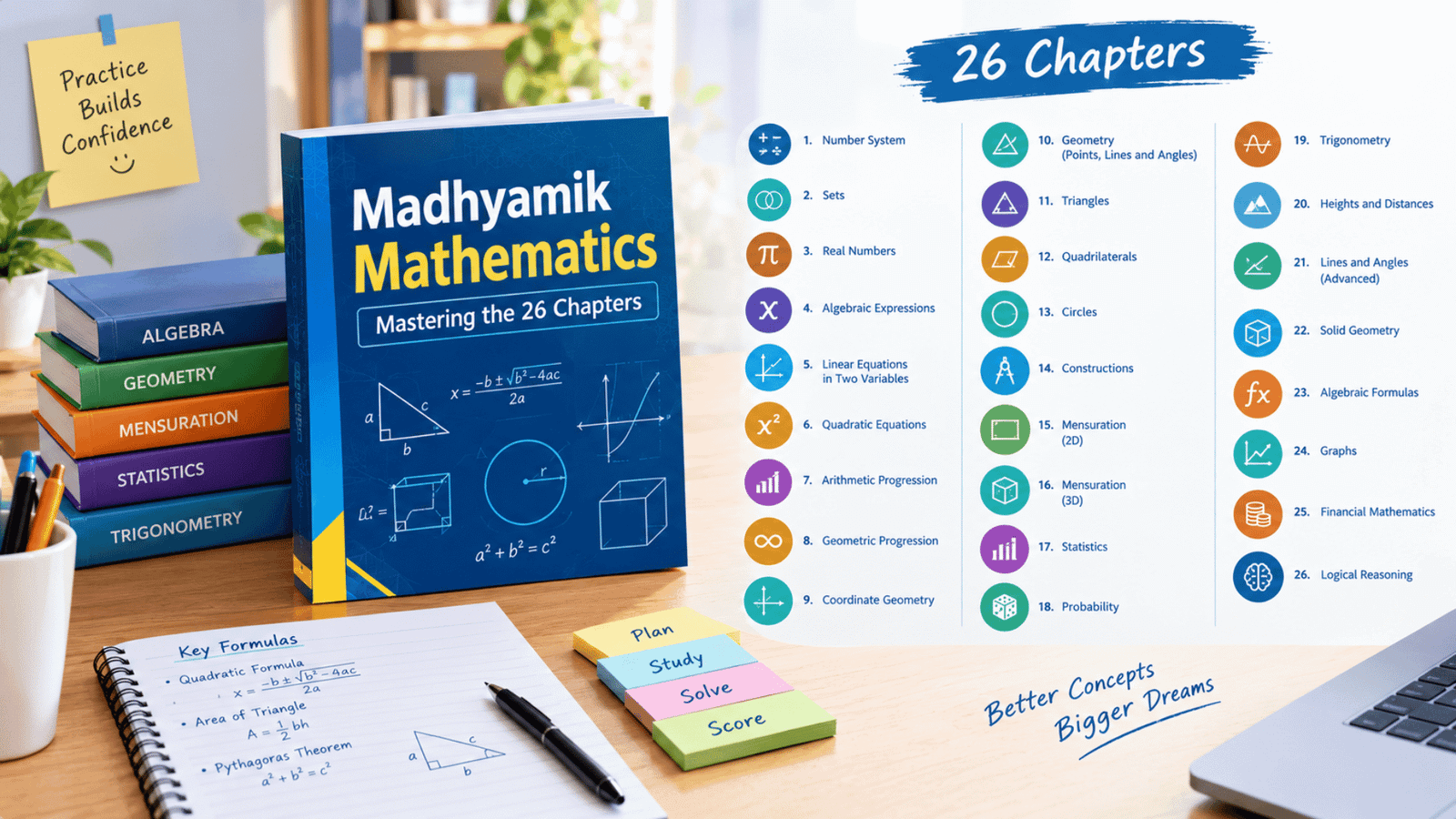 Madhyamik Mathematics: Mastering the 26 Chapters